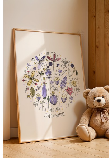 Çocuk Odası, Bebek Odası Ahşap Çerçeveli Poster, Tablo NO:132 fırsatları