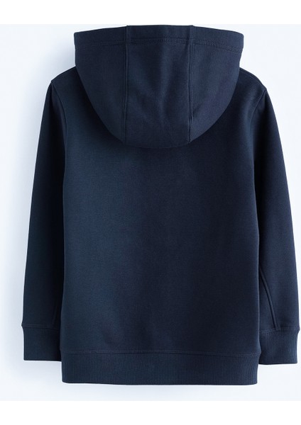 Erkek Çocuk Basic Düz Kapüşonlu Fermuarlı Sweatshirt - 2544 modelleri