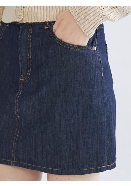 Yeni Sezon Dar Fit Mini Jean Etek modelleri