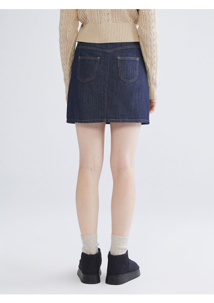 Yeni Sezon Dar Fit Mini Jean Etek fırsatları