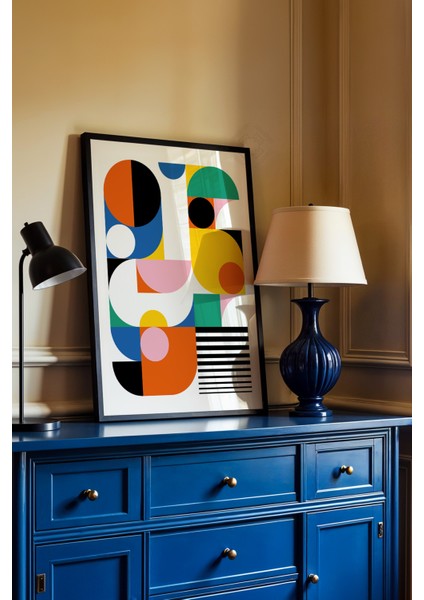 Bauhaus Serisi Siyah Çerçeveli Poster, Tablo No:11 fiyatları