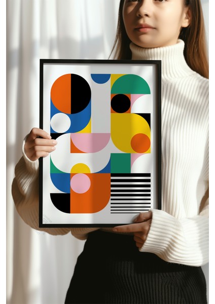 Bauhaus Serisi Siyah Çerçeveli Poster, Tablo No:11 modelleri