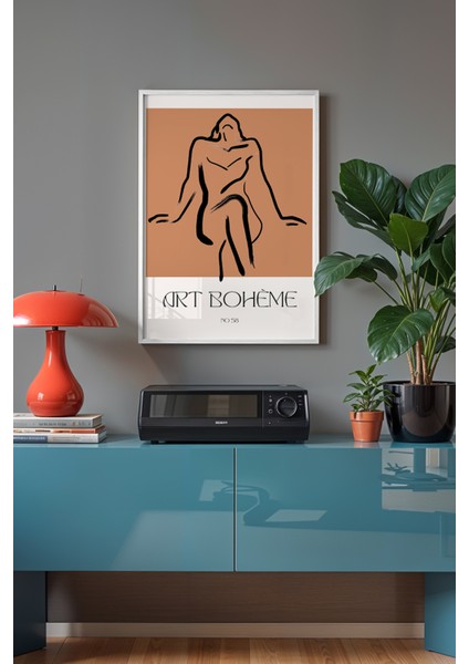 Bohemian Serisi Beyaz Çerçeveli Poster, Tablo NO:102 fiyatları