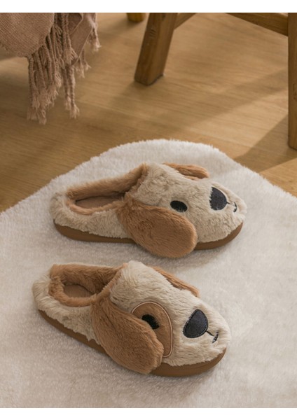 Yeni Sezon Köpek Figürlü Pelüş Kadın Ev Terliği fiyatları