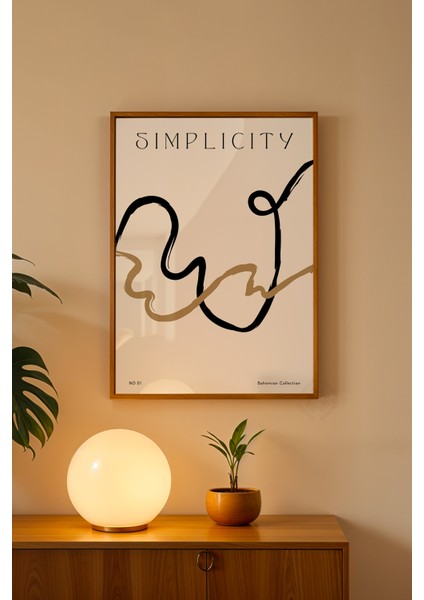Bohemian Serisi Ahşap Çerçeveli Poster, Tablo NO:134 fiyatları