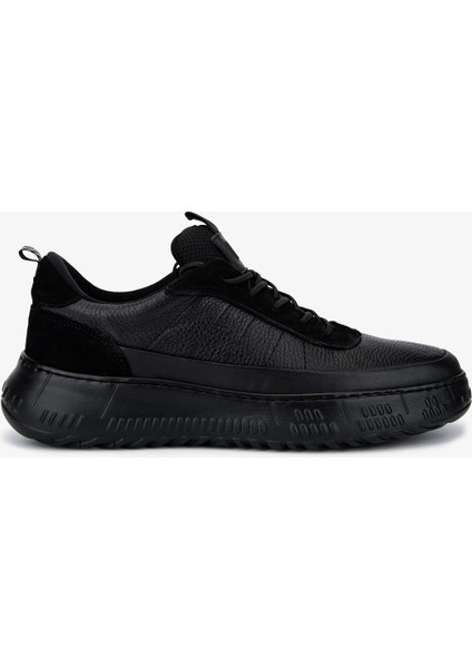 Erkek Hakiki Deri Siyah Sneakers & Spor Ayakkabı 381 22487 Erk Ayk SK25-26 Sıyah