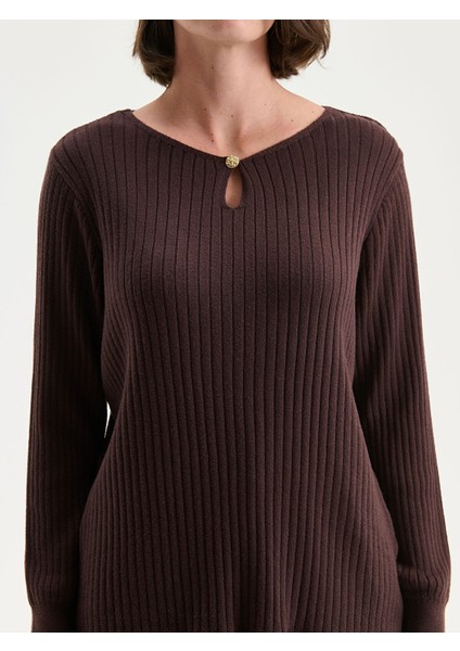 Yeni Sezon Bisiklet Yaka Kadın Triko Kazak modelleri