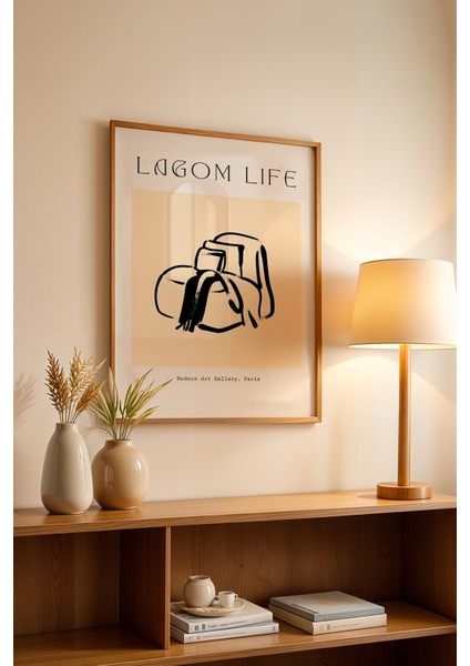 Bohemian Serisi Ahşap Çerçeveli Poster, Tablo No:74