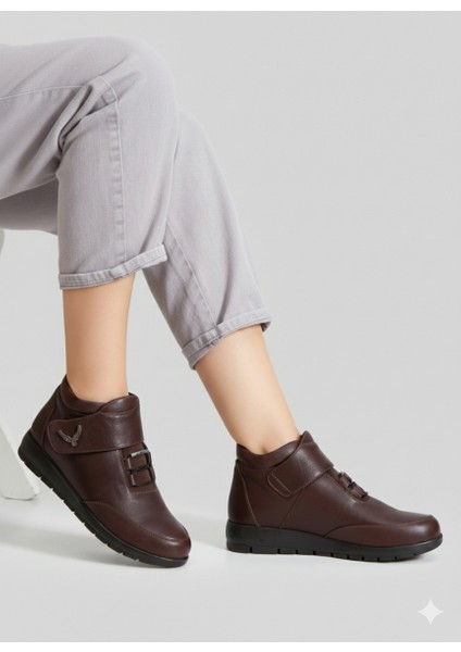 Hakiki Deri Cırtlı Kadın Bot