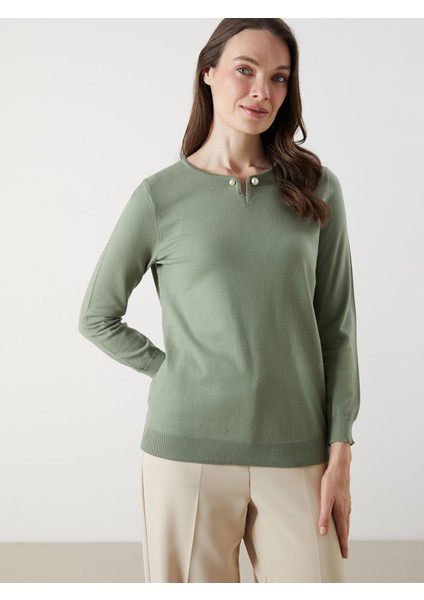 Yeni Sezon Bisiklet Yaka Kadın Triko Kazak