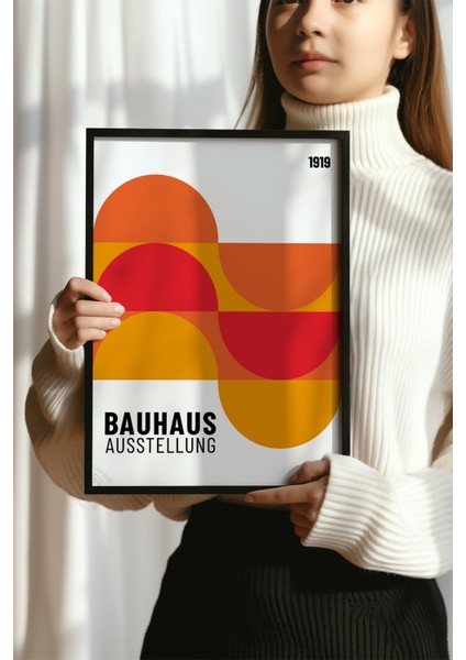 Bauhaus Serisi Siyah Çerçeveli Poster, Tablo No:86 modelleri