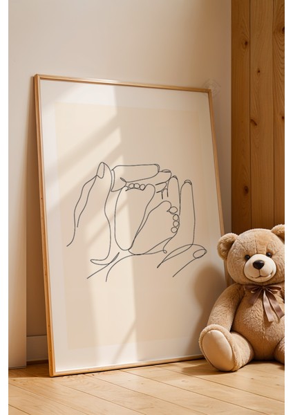 Çocuk Odası, Bebek Odası Ahşap Çerçeveli Poster, Tablo NO:124 fırsatları