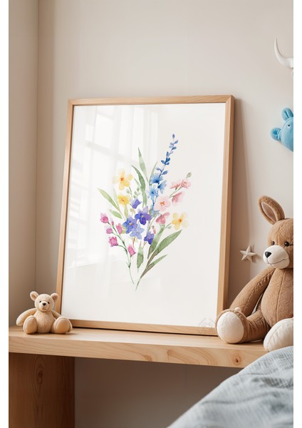 Çocuk Odası, Bebek Odası Ahşap Çerçeveli Poster, Tablo NO:138