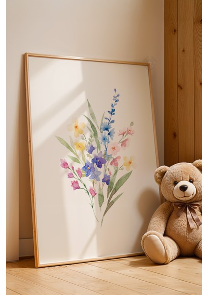 Çocuk Odası, Bebek Odası Ahşap Çerçeveli Poster, Tablo NO:138 fırsatları