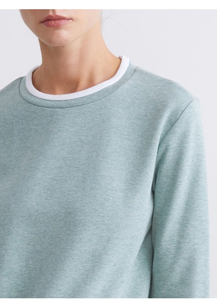 Yeni Sezon Bisiklet Yaka Kadın Sweatshirt modelleri
