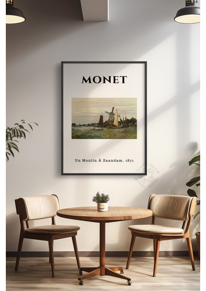 Claude Monet Serisi Siyah Çerçeveli Poster, Tablo Duvar Dekoru No:16