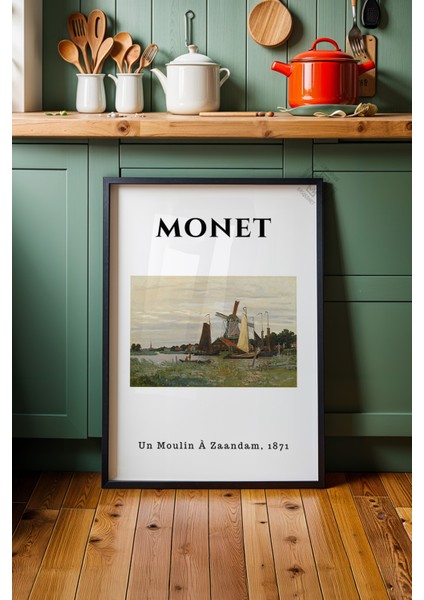 Claude Monet Serisi Siyah Çerçeveli Poster, Tablo Duvar Dekoru No:16 fiyatları