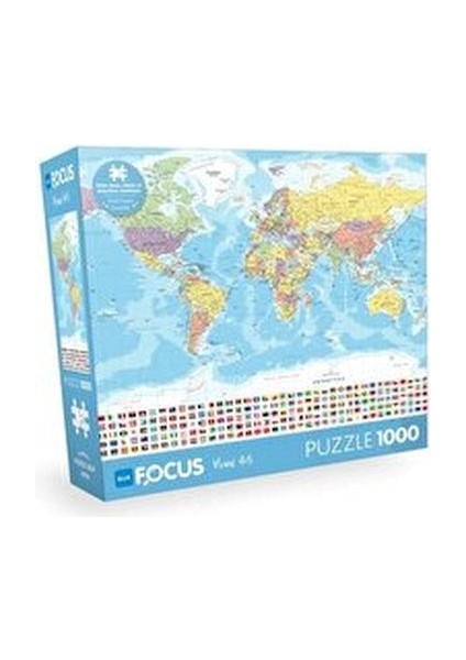 Blue Focus 1000 Parça - World Map (Dünya Haritası)