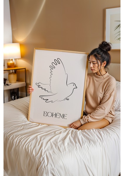 Bohemian Serisi Ahşap Çerçeveli Poster, Tablo No:78 modelleri