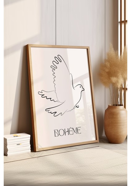 Bohemian Serisi Ahşap Çerçeveli Poster, Tablo No:78 fırsatları