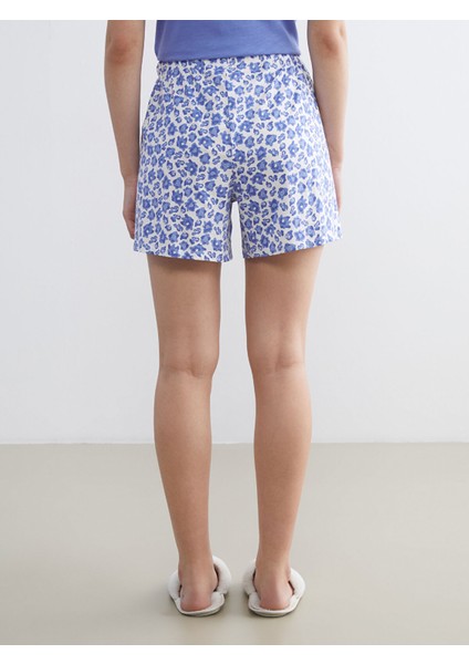 Yeni Sezon Beli Lastikli Çiçekli Kadın Şort Pijama Altı indirimleri