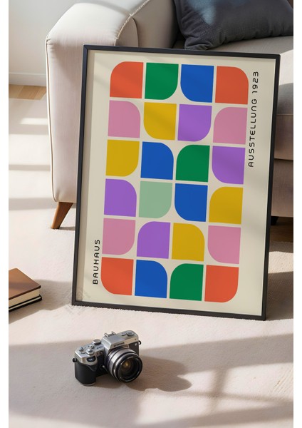 Bauhaus Serisi Siyah Çerçeveli Poster, Tablo No:99