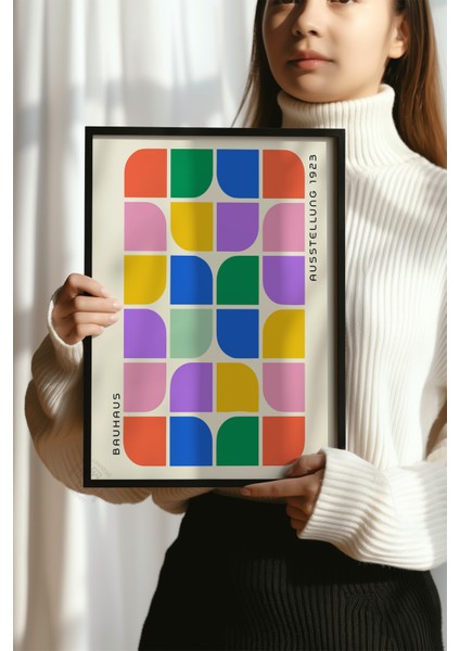 Bauhaus Serisi Siyah Çerçeveli Poster, Tablo No:99 modelleri