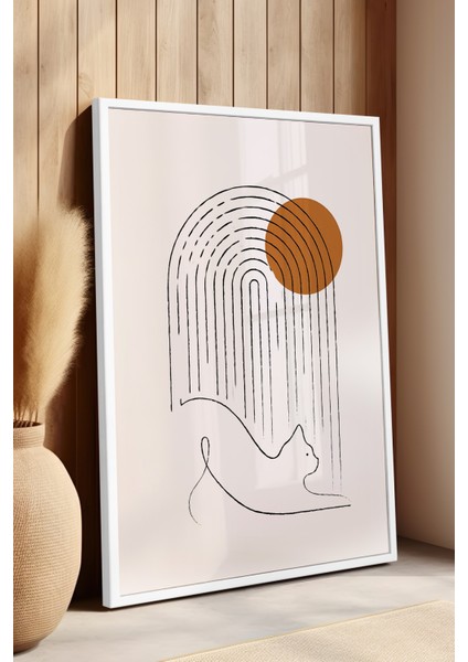 Bohemian Serisi Beyaz Çerçeveli Poster, Tablo No:28 fırsatları