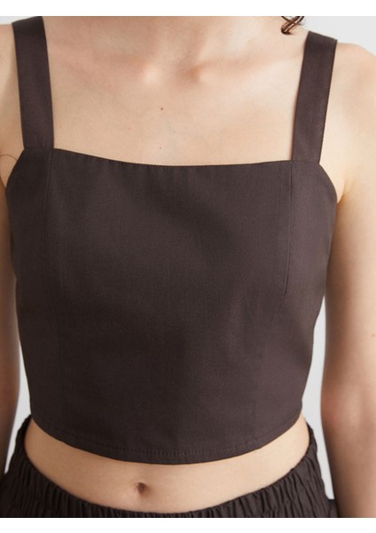 Yeni Sezon Kare Yaka Askılı Crop modelleri