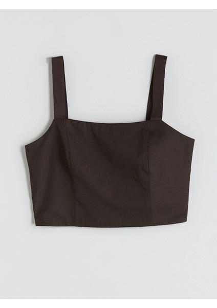 Yeni Sezon Kare Yaka Askılı Crop indirimleri