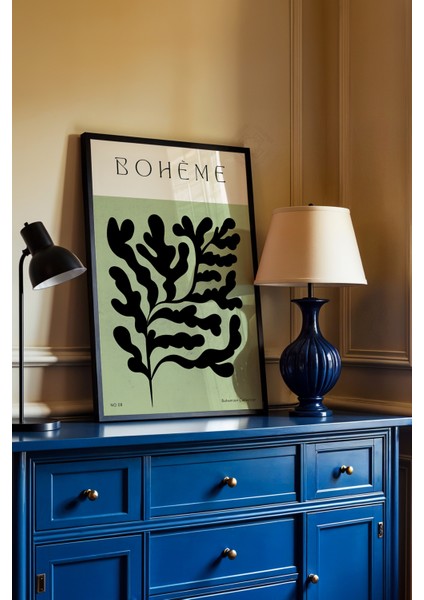 Bohemian Serisi Siyah Çerçeveli Poster, Tablo No:56 fiyatları