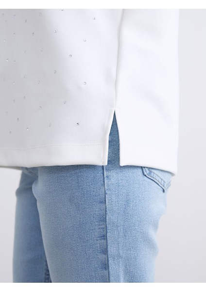 Yeni Sezon Taşlı Oversize Kadın Sweatshirt Tunik modelleri