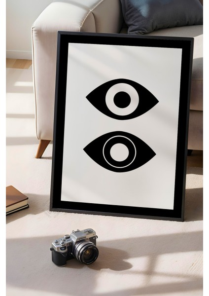 Bauhaus Serisi Siyah Çerçeveli Poster, Tablo No:44