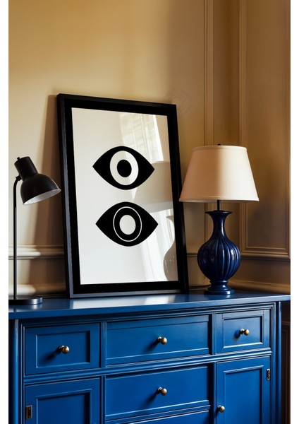Bauhaus Serisi Siyah Çerçeveli Poster, Tablo No:44 fiyatları