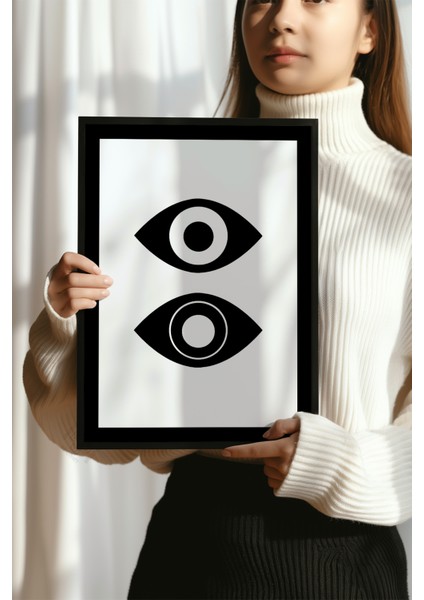 Bauhaus Serisi Siyah Çerçeveli Poster, Tablo No:44 modelleri