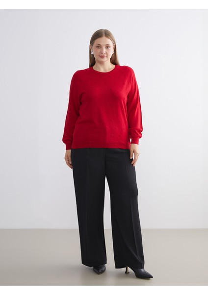 Yeni Sezon Bisiklet Yaka Çiçekli Kadın Triko Kazak modelleri