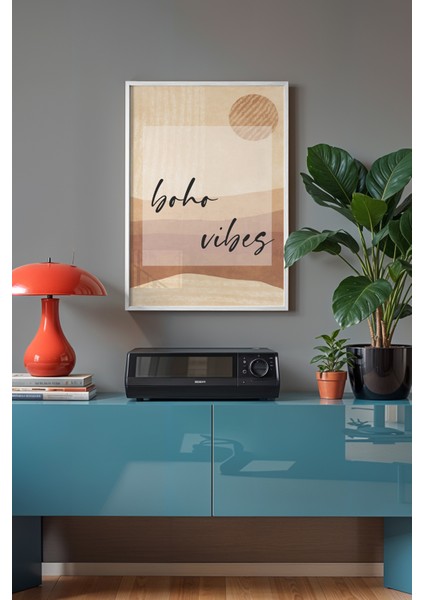 Bohemian Serisi Beyaz Çerçeveli Poster, Tablo No:5 fiyatları