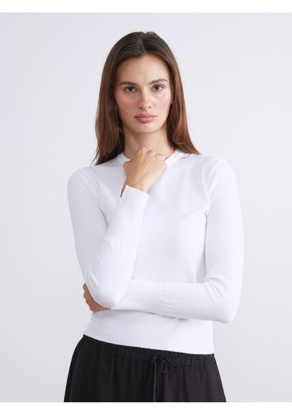 Yeni Sezon Bisiklet Yaka Kadın Triko Kazak