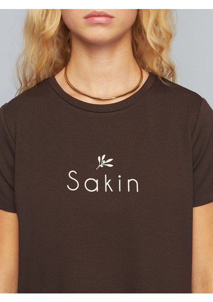 Yeni Sezon Bisiklet Yaka Slogan Baskılı Kadın Tişört modelleri