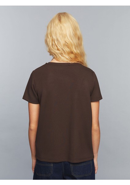 Yeni Sezon Bisiklet Yaka Slogan Baskılı Kadın Tişört fırsatları