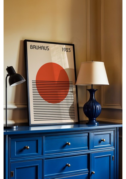 Bauhaus Serisi Siyah Çerçeveli Poster, Tablo No:27 fiyatları