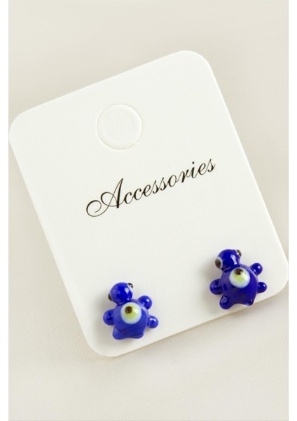 Zengezur Kaplumbağa Cam Küpe-Lacivert fiyatları