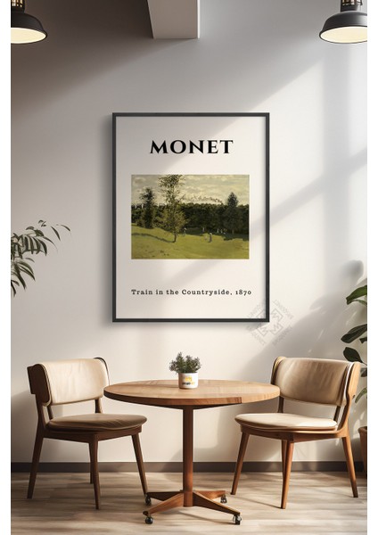 Claude Monet Serisi Siyah Çerçeveli Poster, Tablo Duvar Dekoru No:15