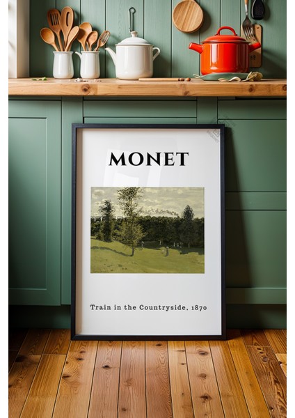 Claude Monet Serisi Siyah Çerçeveli Poster, Tablo Duvar Dekoru No:15 fiyatları