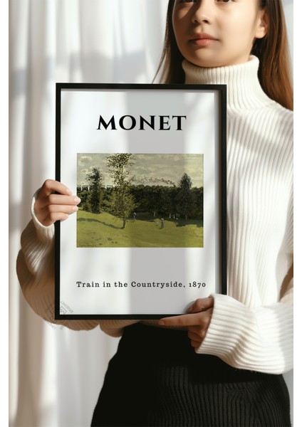 Claude Monet Serisi Siyah Çerçeveli Poster, Tablo Duvar Dekoru No:15 fırsatları