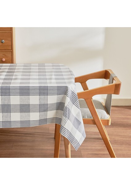 Luna Ekoseli Pvc Masa Örtüsü Mavi