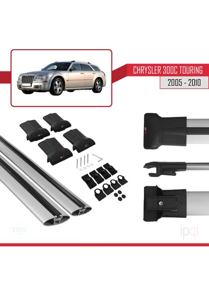 Chrysler 300C Touring 2005-2010 Arası ile Uyumlu Fly Model Ara Atkı Tavan Barı Gri 2 Adet indirimleri