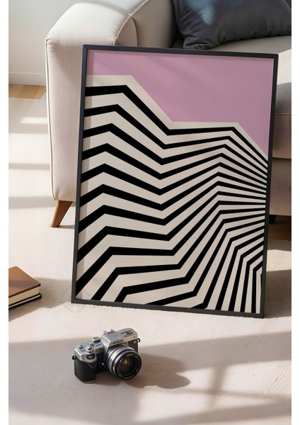 Bauhaus Serisi Siyah Çerçeveli Poster, Tablo No:64