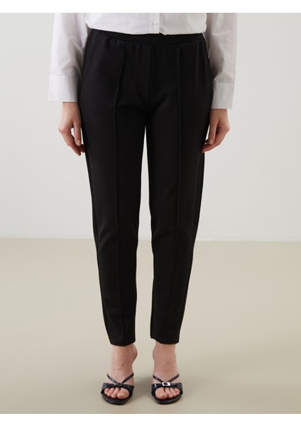 Yeni Sezon Beli Lastikli Havuç Kesim Kadın Pantolon modelleri