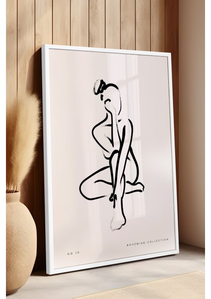 Bohemian Serisi Beyaz Çerçeveli Poster, Tablo NO:101 fırsatları